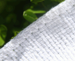 monks cloth with crochet edge