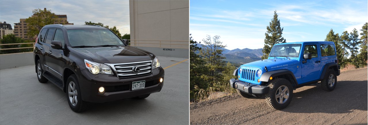 2013 Lexus Gx460 Vs 2012 Jeep Wrangler Rubicon Off Road