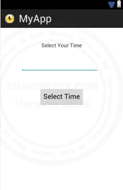TimePicker / TimePickerDialog - Android Widgets Example