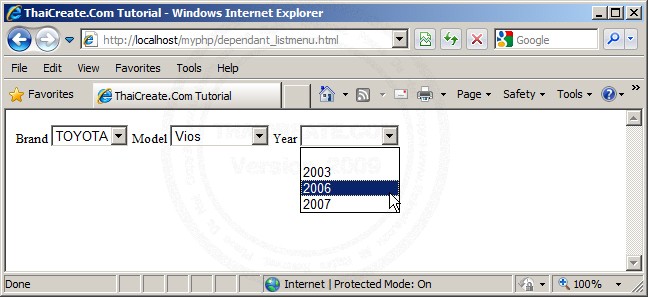 Javascript Dynamic Dependant Dropdownlist Listmenu