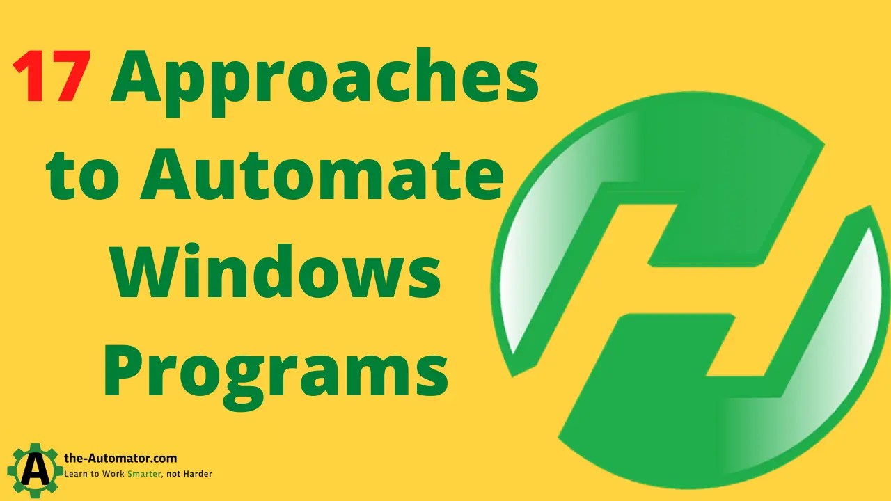 Automate Windows Programs with AutoHotkey