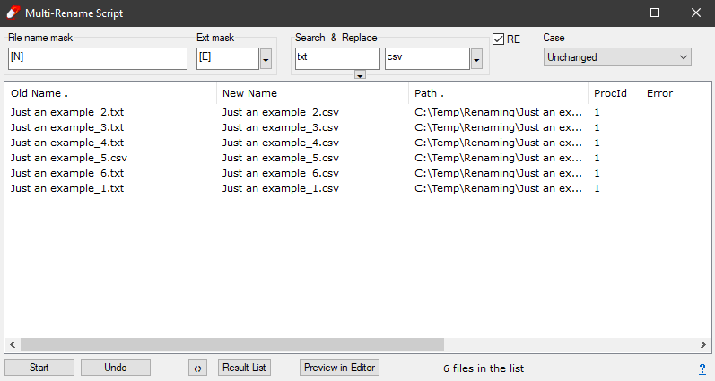 Multi Rename Script