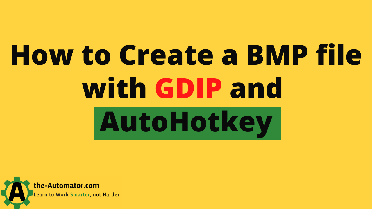 Create A Bitmap With GDIP TheAutomator