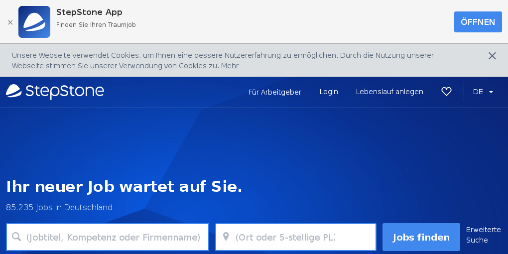 Finde unter 7 verschiedenen designvorlagen die passende für dich. Stepstone Germany The Network