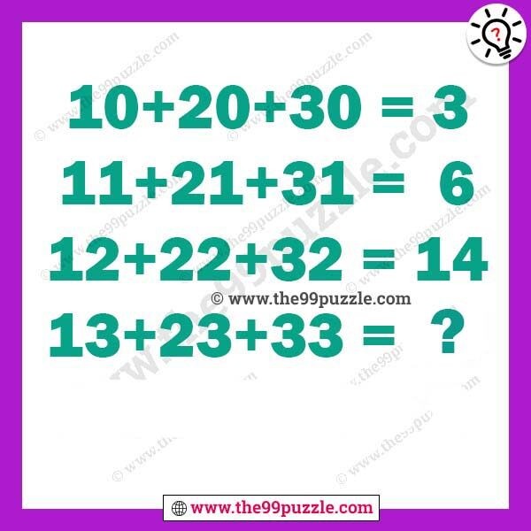 Tricky math puzzles with answer