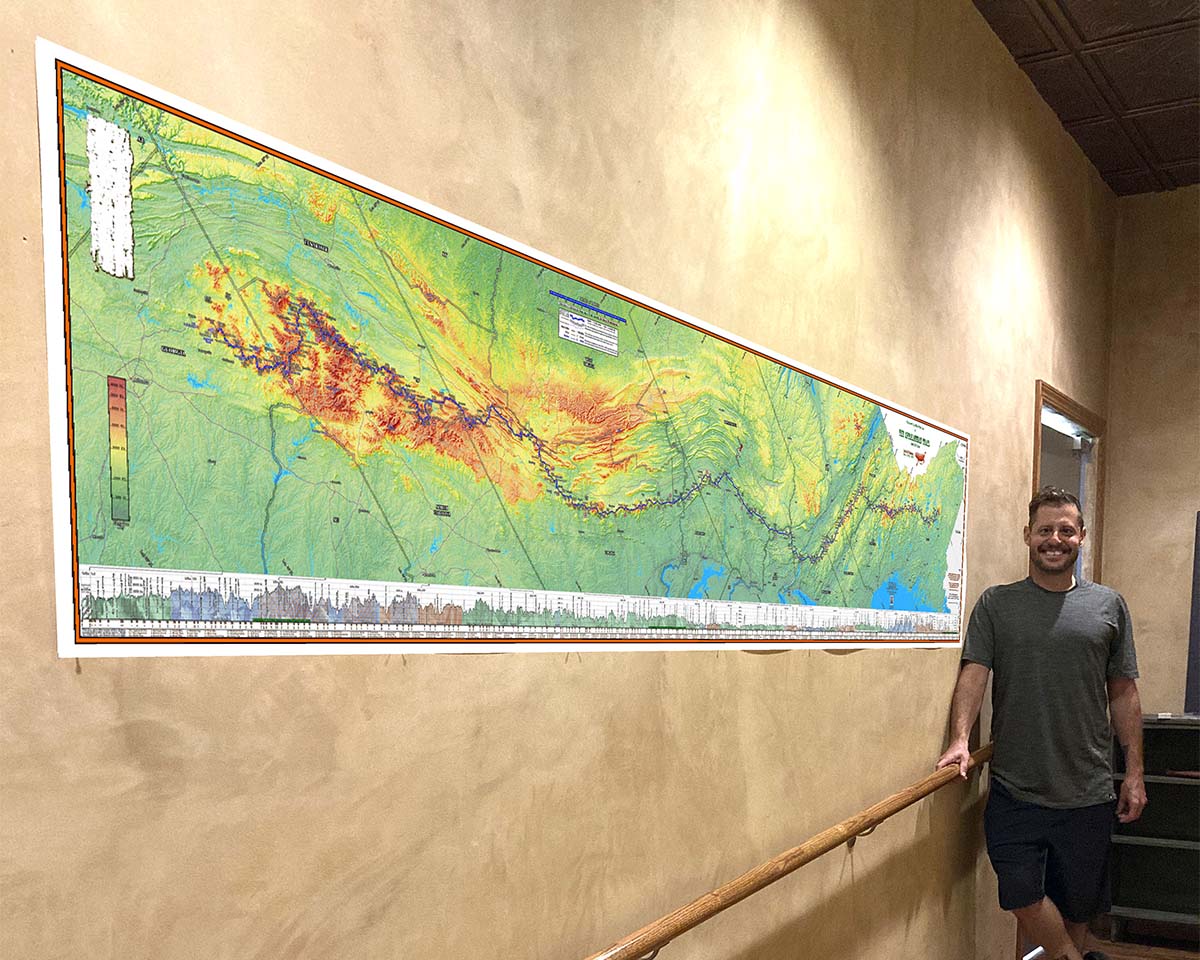 2026 Appalachian Trail Map 10 Feet Wide On Canvas Elev InHall 