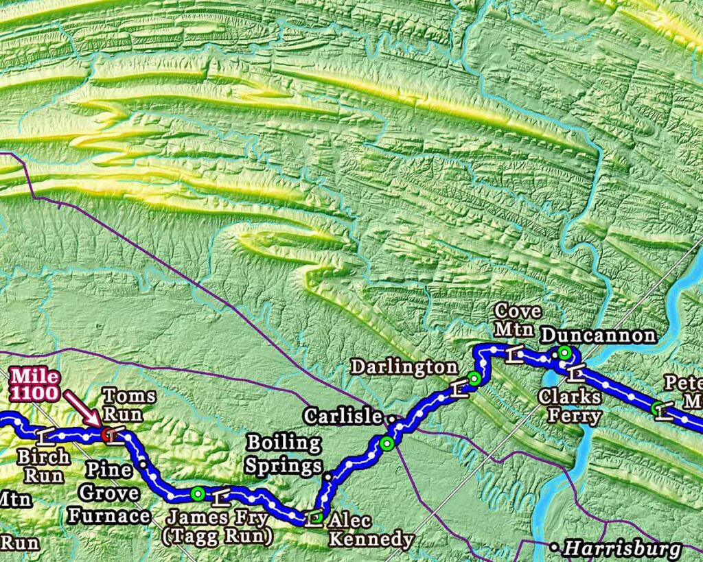 2026 Appalachian Trail Map 10 Feet Wide On Canvas Elev PA 1024x819 