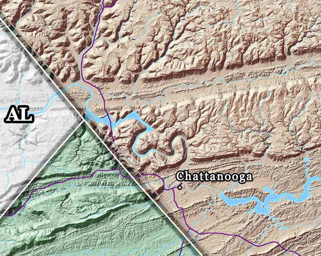 2026 Appalachian Trail Map 10 Feet Wide On Canvas State TN 1024x819 
