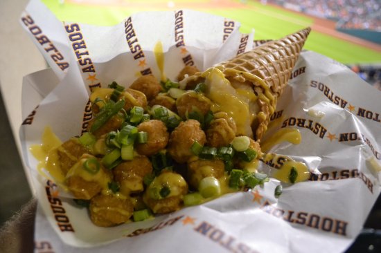 Expect to encounter some wild food items — including the chicken waffle cone — during your visit to Minute Maid Park.
