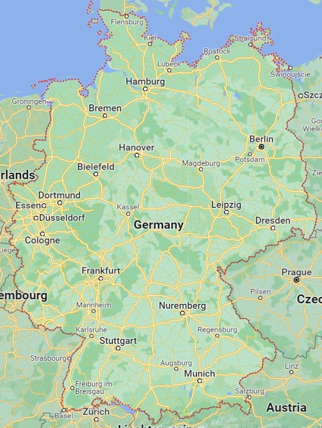 Geography Of Germany Map.