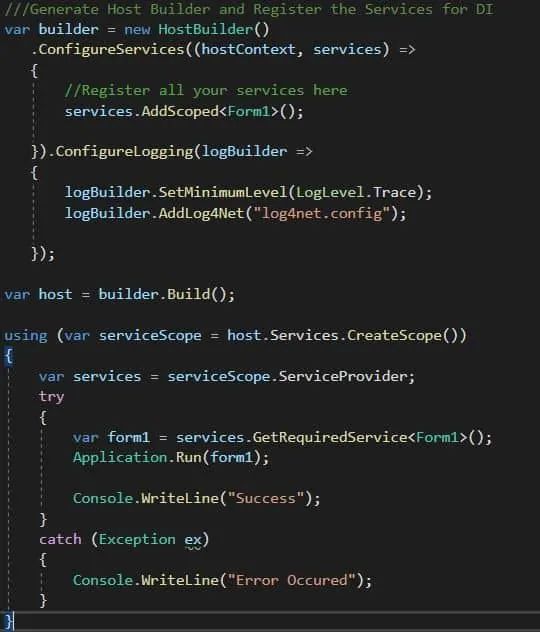 Visual Studio 2010 Windows Application And Log4net - Dark Wallpapers - Classic Full HD Collection