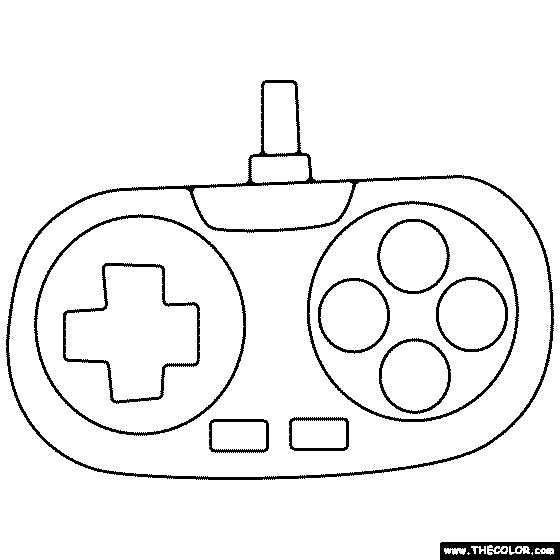 Game controller coloring page