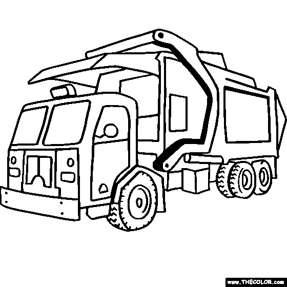 Garbage truck coloring pages to print