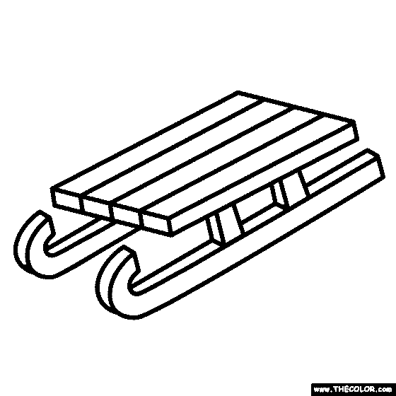 Download this adorable dog printable to delight your child. Sled Coloring Page