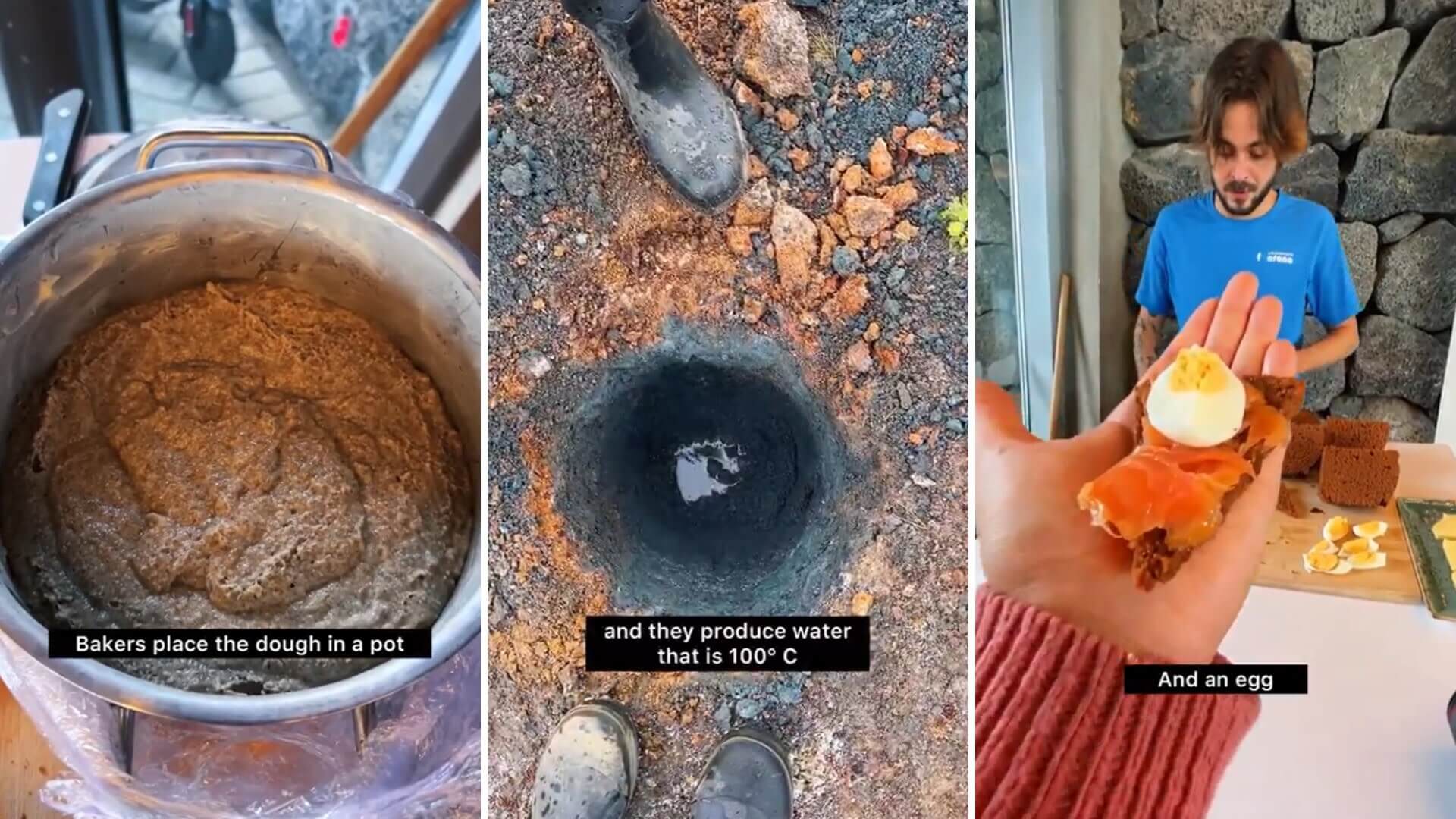 How do they bake bread in iceland? using the ground