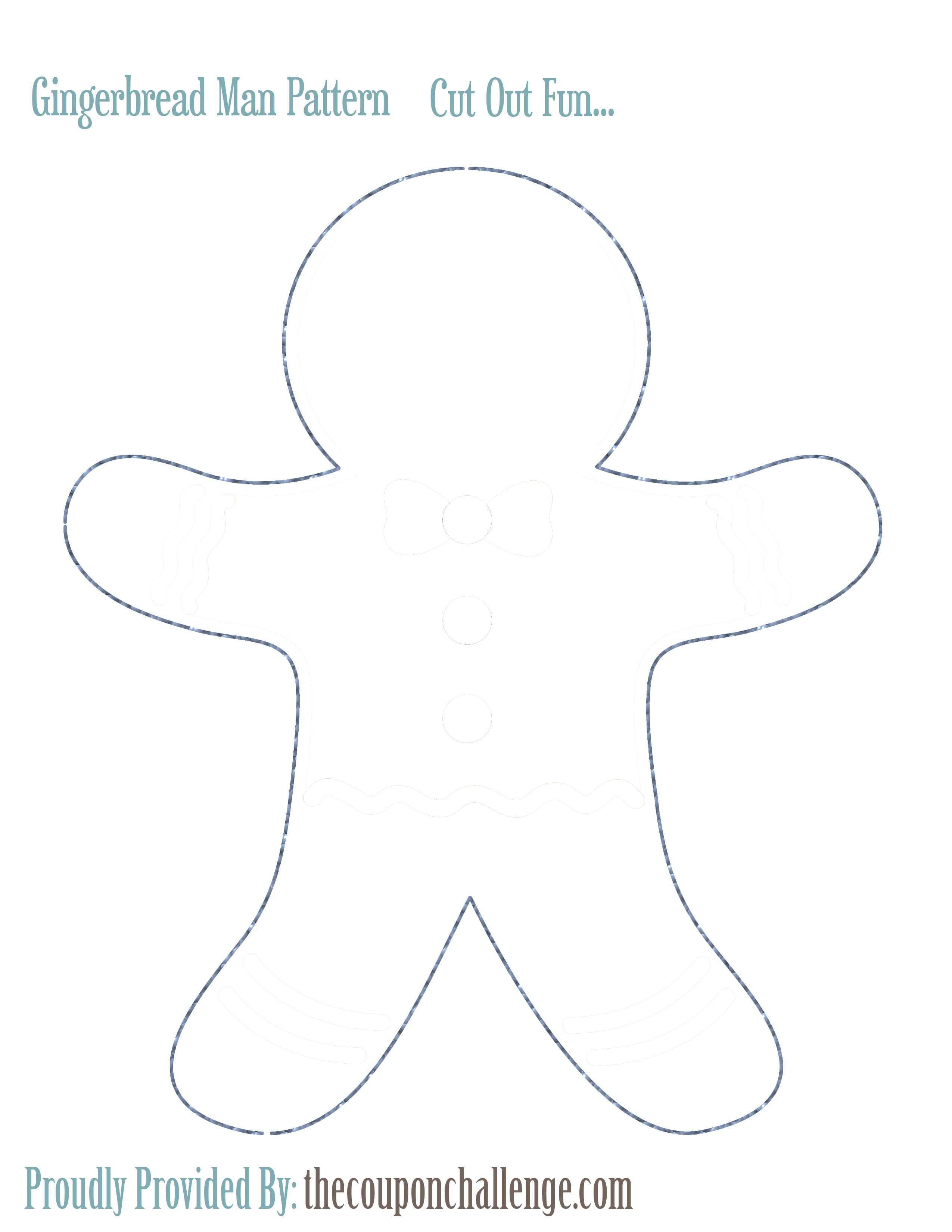 Gingerbread Man Template To Cut Out