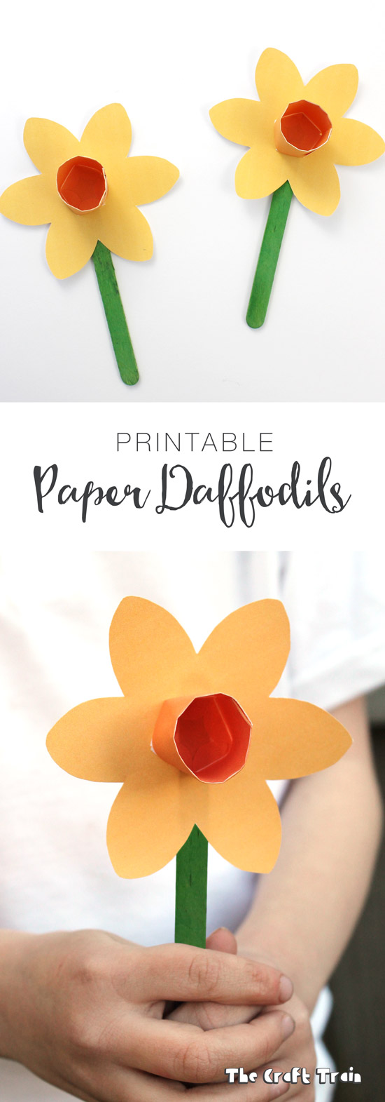 printable paper daffodils the craft train