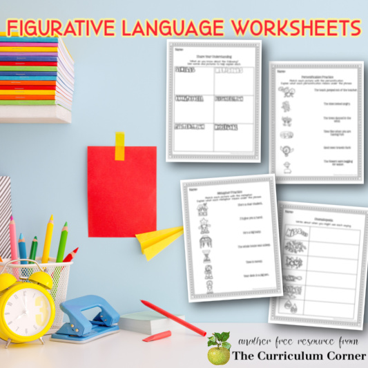 Figurative language refers to words that go beyond the usual meaning of literal words, and exaggerates and alters words to . Figurative Language Worksheets The Curriculum Corner 4 5 6