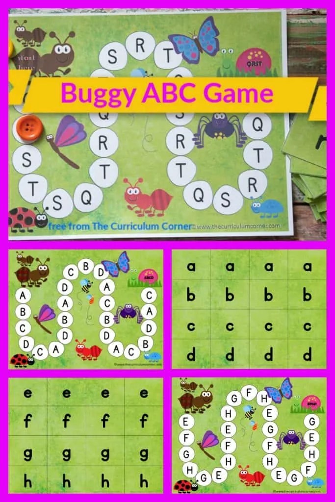 bugs alphabet game the kinder corner