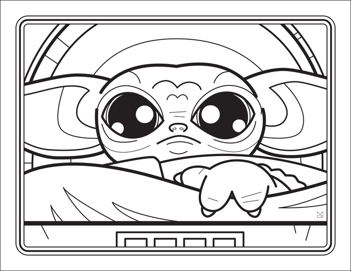 download this free baby yoda coloring book right now