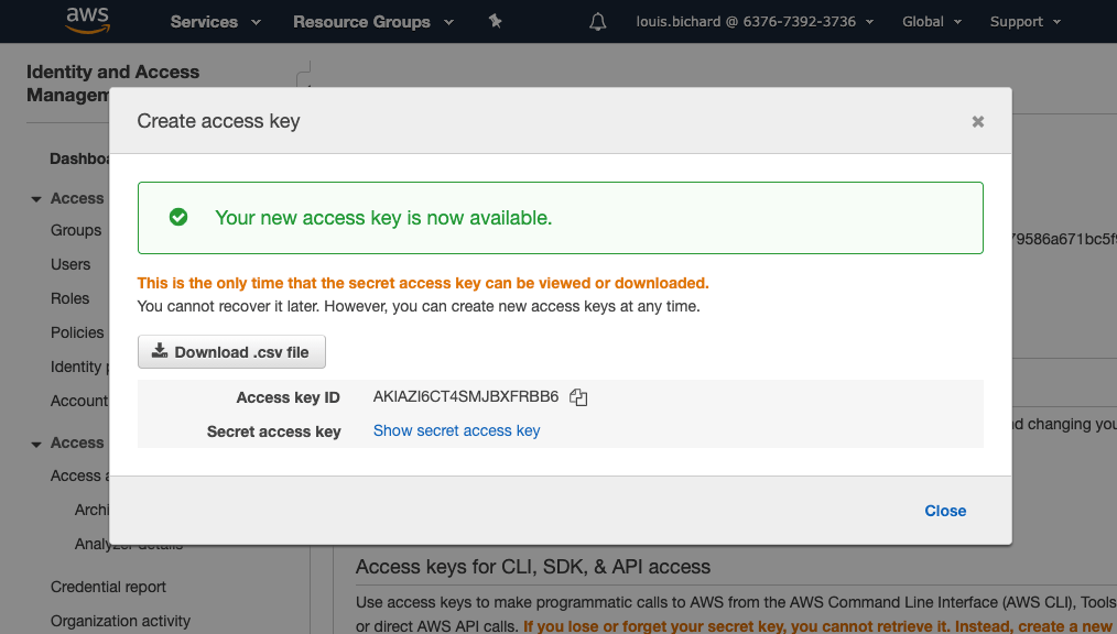 Create AWS Access Key » The Dev Coach