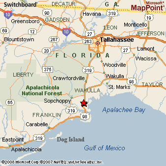 Map Of Alligator Point Florida 