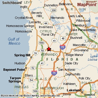 Brooksville Florida Map Brooksville 