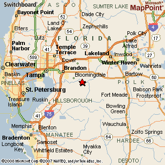 Mapa De Lithia Florida Lithia 