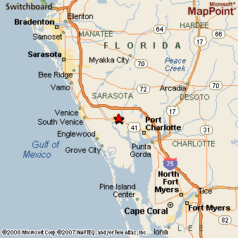 Map Of Florida North Port Northport 