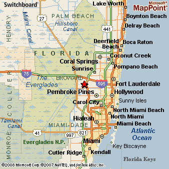 Map Of Florida Showing Weston Weston 