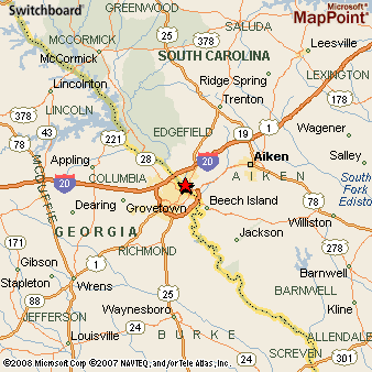 Map Of North Augusta 