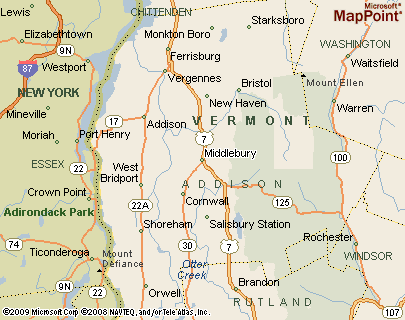 Map Of Middlebury Vt Middlebury 