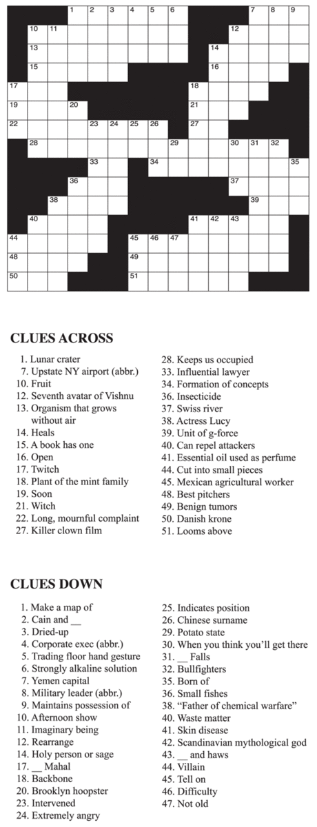 50 state capitals quiz includes a list of 50 states and 50 capitals to write the correct number to match the capital with its state. Crossword Puzzle Week Of 10 8 20 The Drummer And The Wright County Journal Press