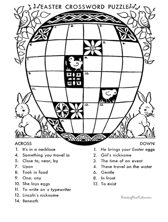 easter crossword puzzle 4 1 21 the drummer and the wright county journal press