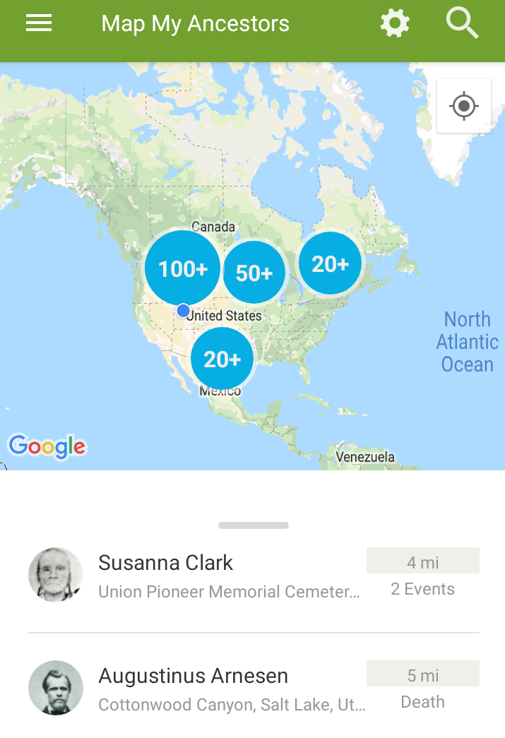 Map My Ancestors FT App Goal 5 5 Map 