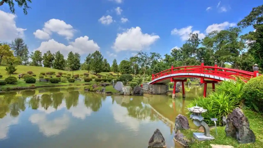 Why Do Japanese Gardens Have Bridges? 1 Red Bridge in Japanese Garden
