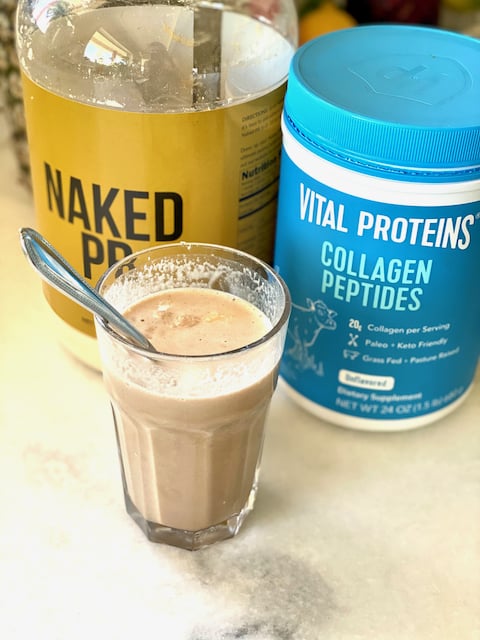 Vital Proteins Collagen Peptides Chocolate Peanut Butter Banana Shake [made with PB powder]-image