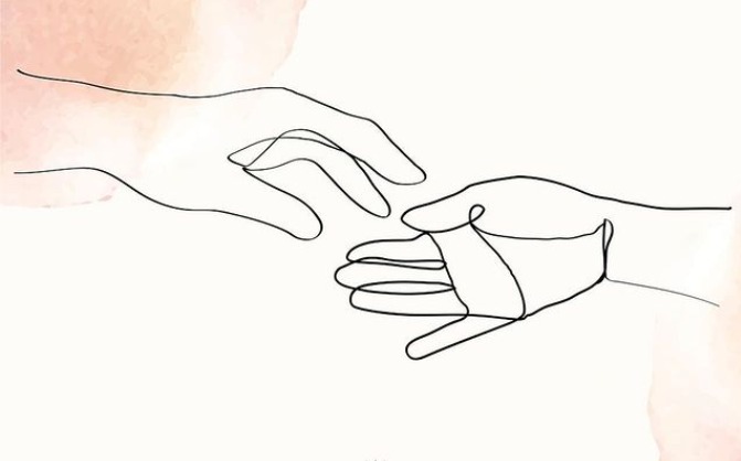 pic Touching Letting Go Hands Reaching For Each Other Drawing a good healer the healerswellness clinic