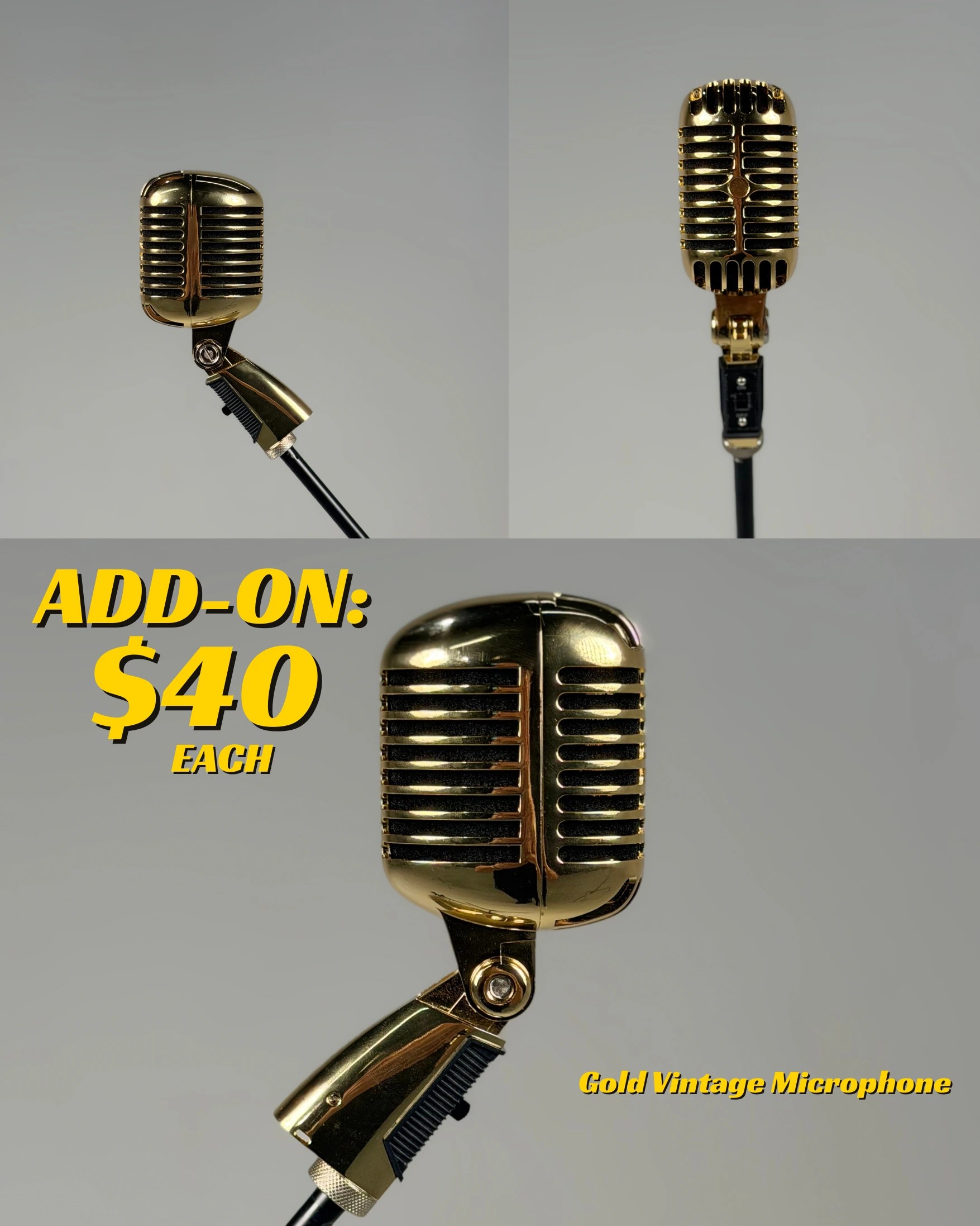 Gold Vintage Microphone