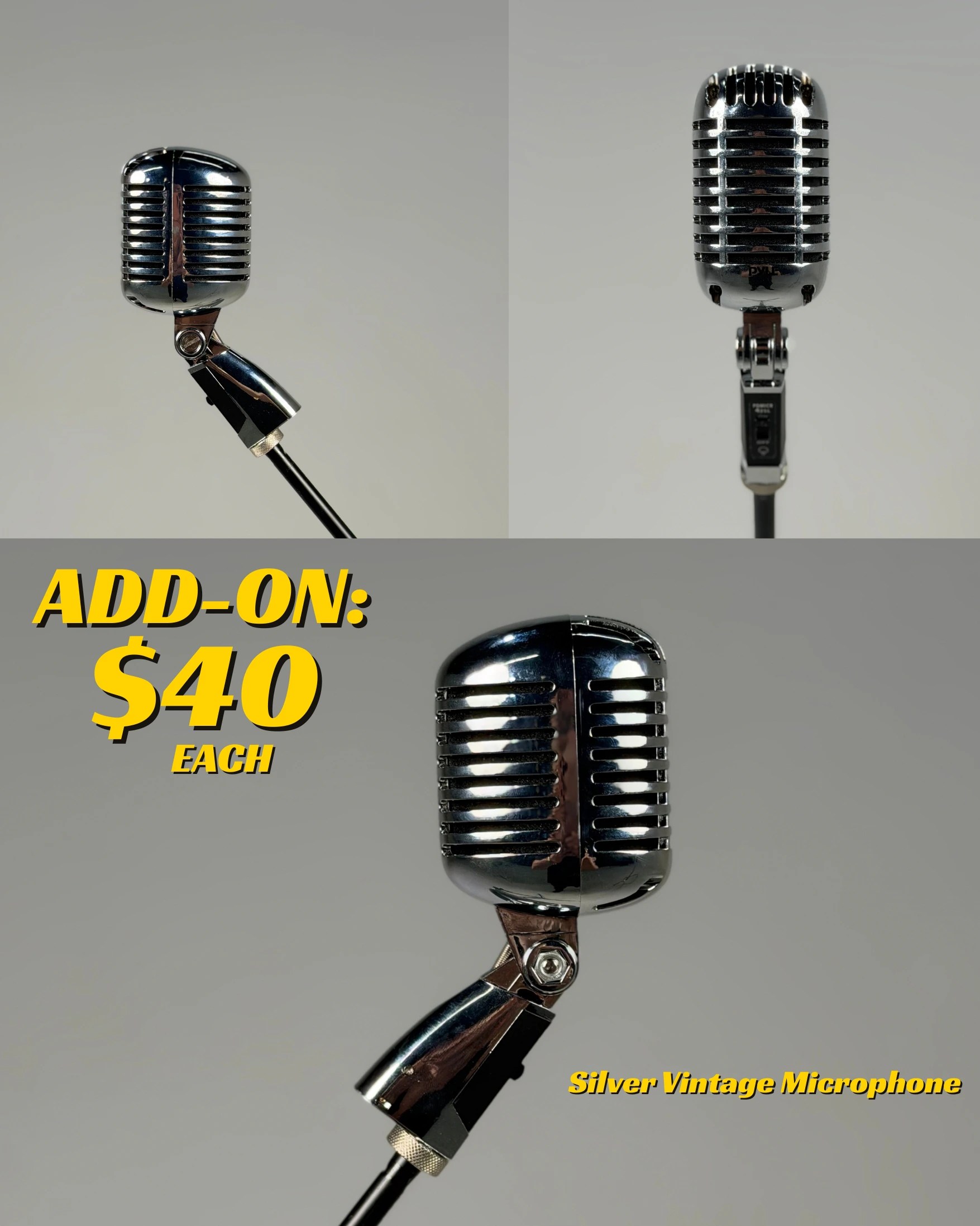 Silver Vintage Microphone