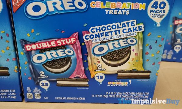 Oreo Celebration Treats Double Stuf and Chocolate Confetti Cake Packs