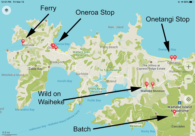 Day 58 Wine On Waiheke The Inside Cabin Exploring The World From Waiheke Map 