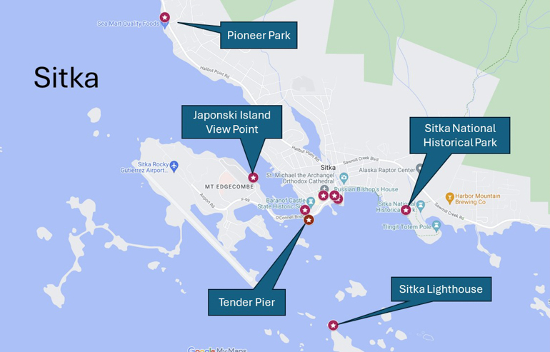 LIVE Legendary Alaska 28 Days With The Inside Cabin Westerdam Sitka Map Area 