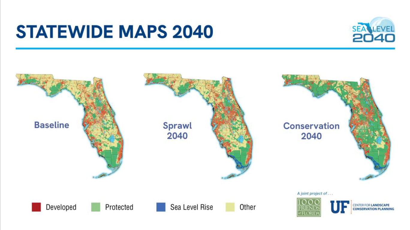 Study Florida Must Plan Better For Sea Level Rise Population Growth 2040 Map 