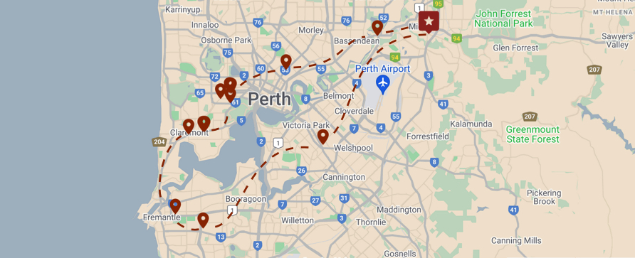 21 Perth Antique Shops Follow The Perth Antiques Trail Antique Shops Perth Map 