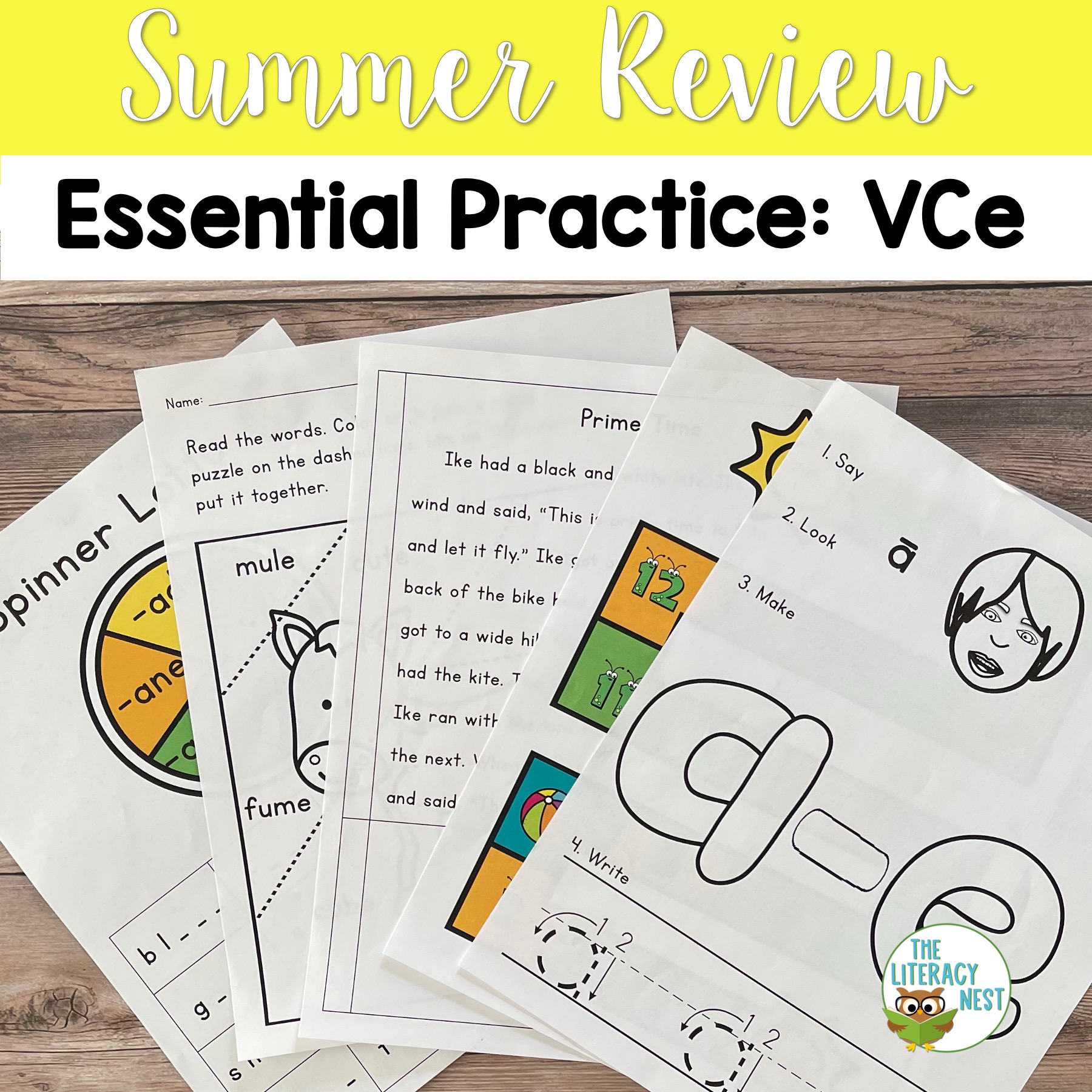 summer review vce phonics packs words activities worksheets syllables the literacy nest