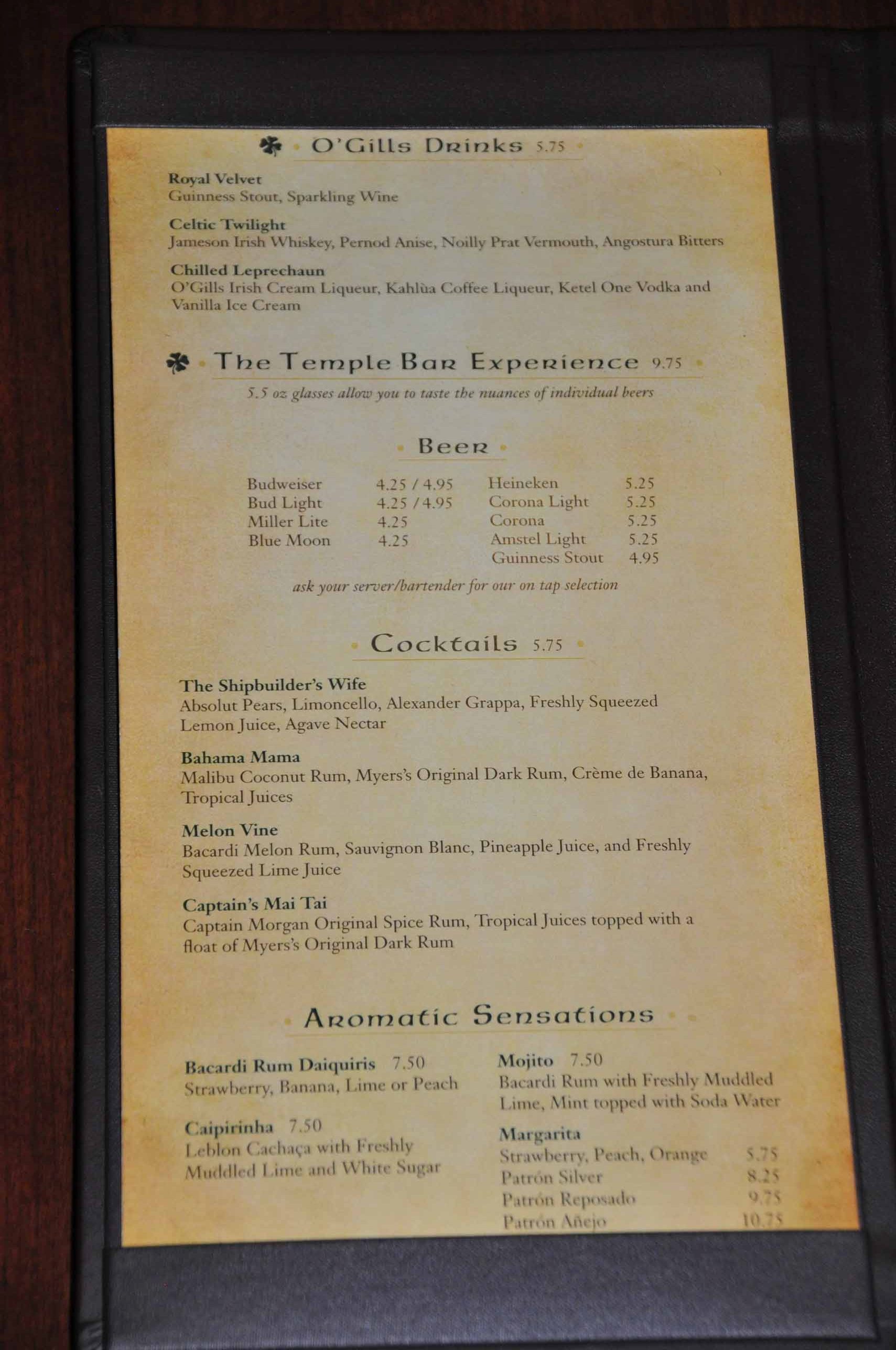 Enchanted Garden Menu Disney Dream Disney Fantasy The