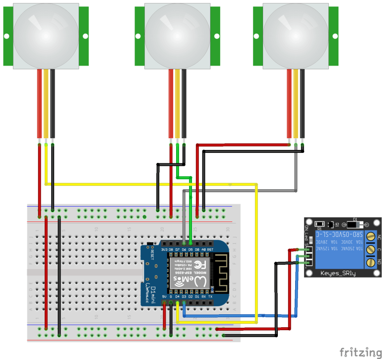 Autonomous Kitchen Lighting using a Wemos D1