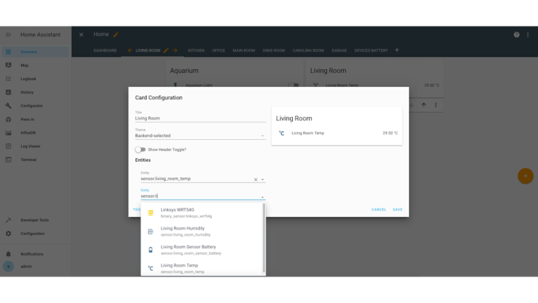 Room monitor for HomeAssistant