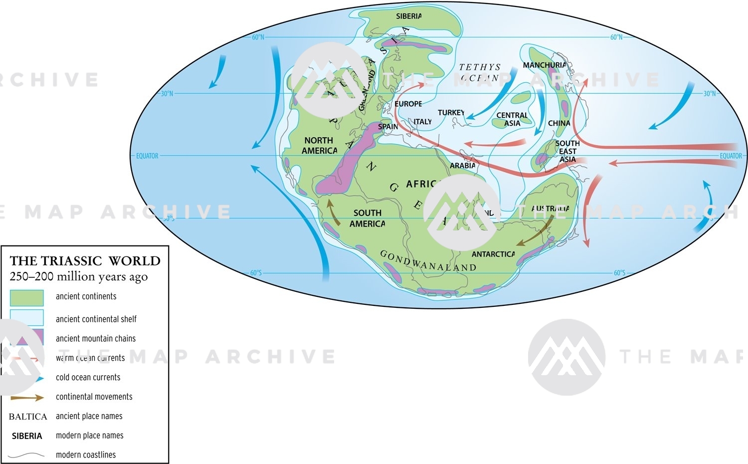The Triassic World 250 200 Million Years Ago Products Ax00860 